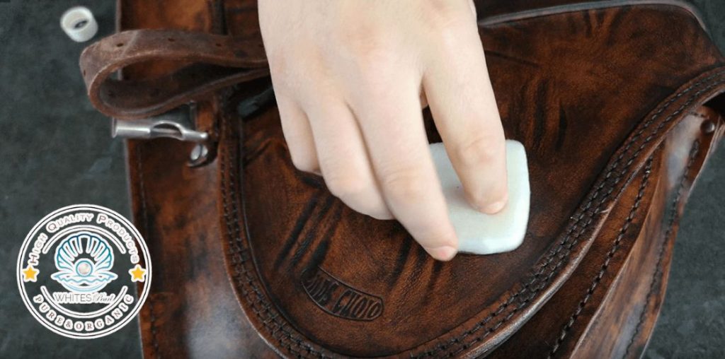Cleaning a leather saddlebag